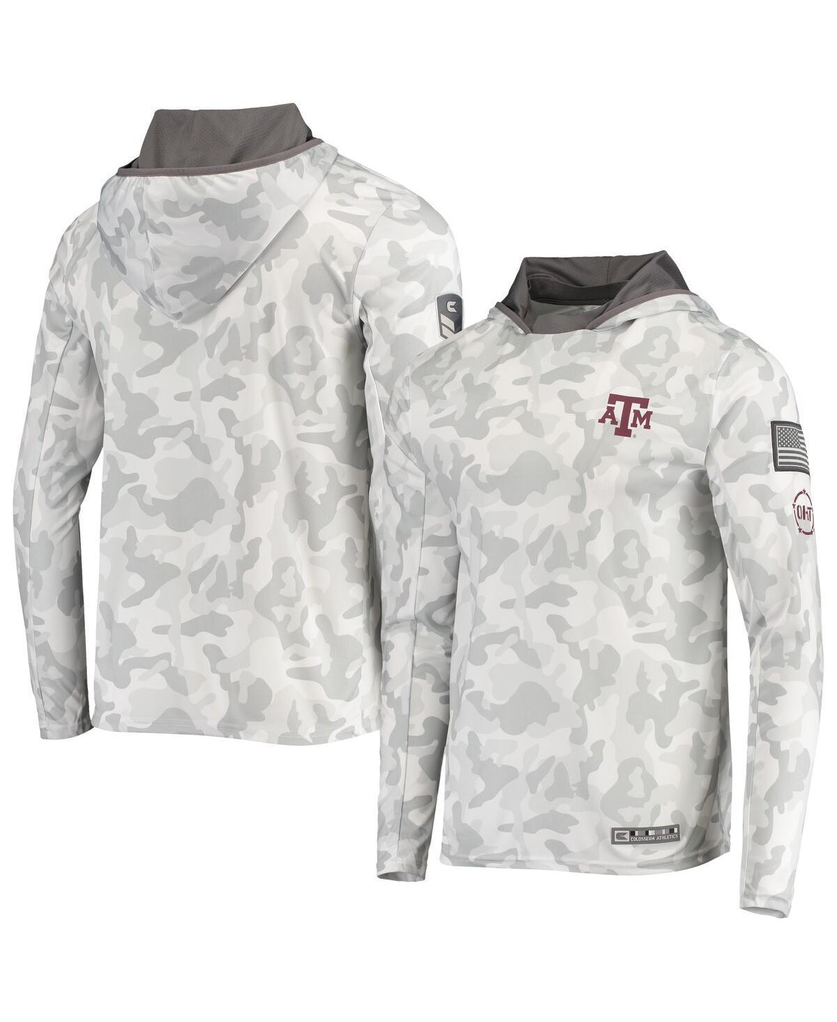 Mens Colosseum Arctic Camo Texas A&M Aggies OHT Military Appreciation Long Sleeve Hoodie Top Product Image