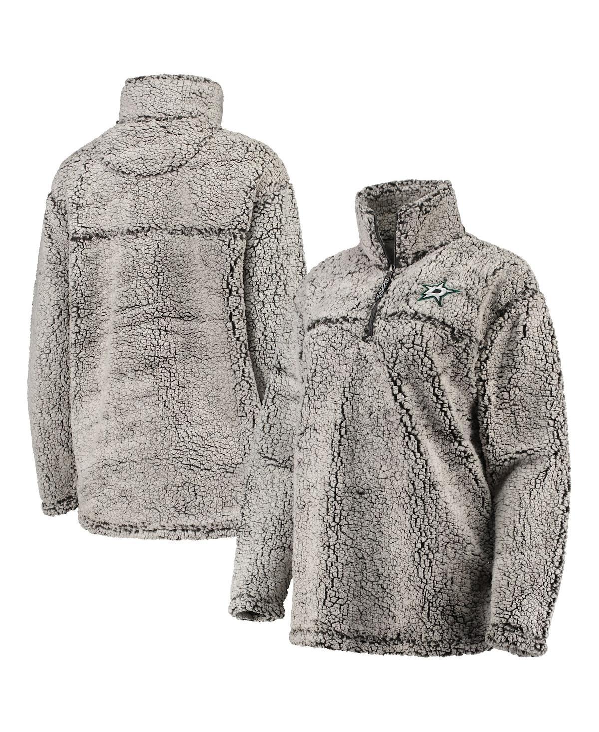 Womens G-iii 4Her by Carl Banks Gray Dallas Stars Sherpa Quarter-Zip Pullover Jacket Product Image