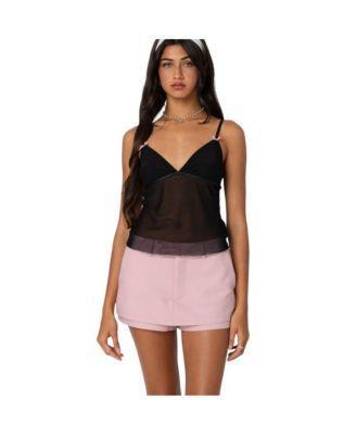 Edikted Womens Harriet Sheer Mesh Top Product Image