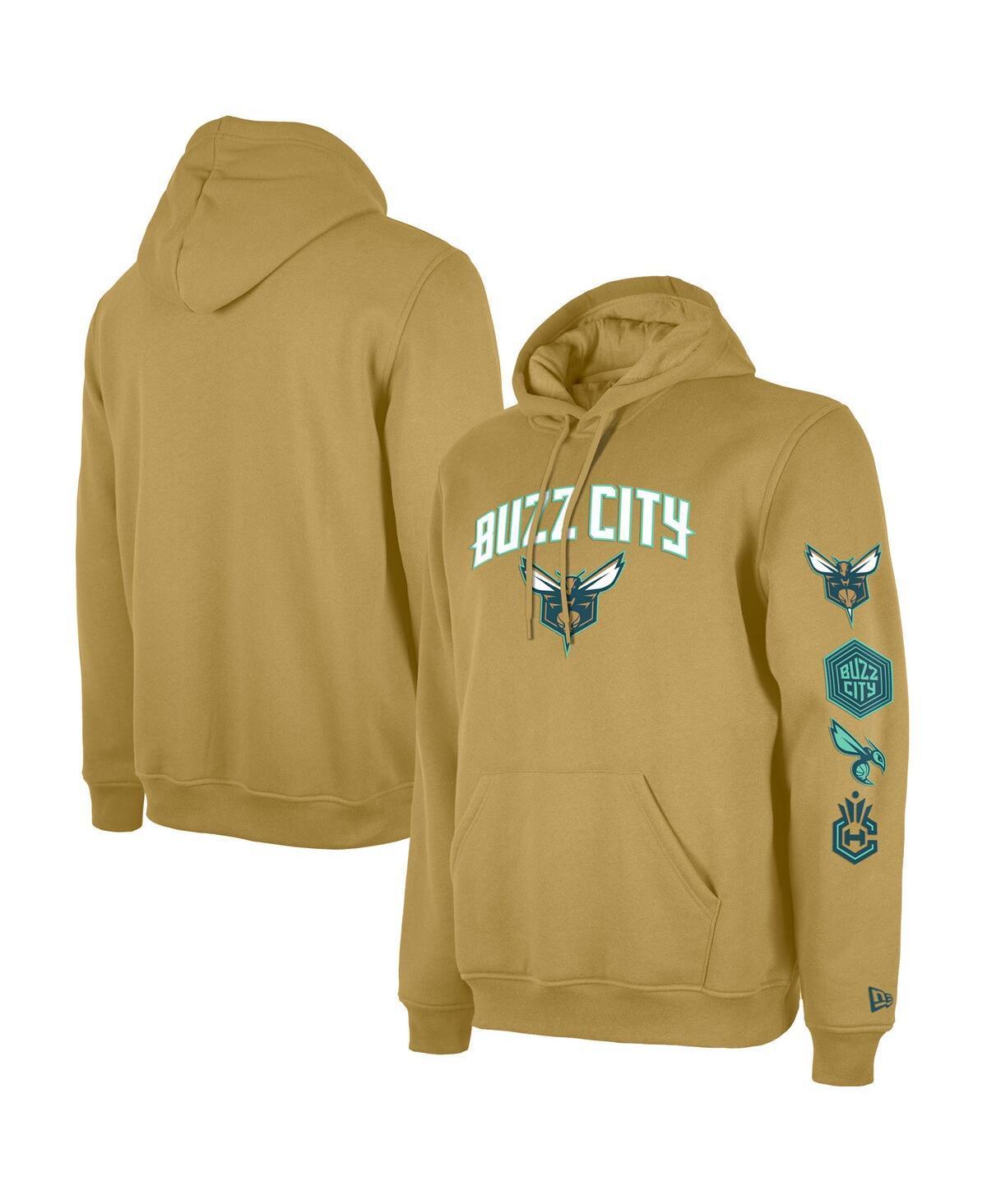 Mens New Era Tan Charlotte Hornets 2023/24 City Edition Pullover Hoodie Product Image