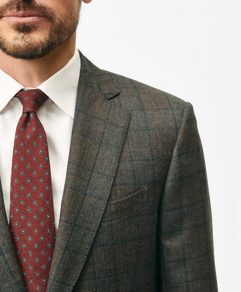 Traditional Fit Wool Cashmere Checked 1818 Suit Product Image