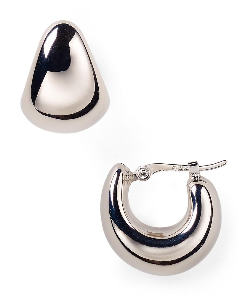 Saks Fifth Avenue Made in Italy Saks Fifth Avenue Women's Sterling Silver Wide Hoop Earrings/.5"  - female - Size: one-size Product Image