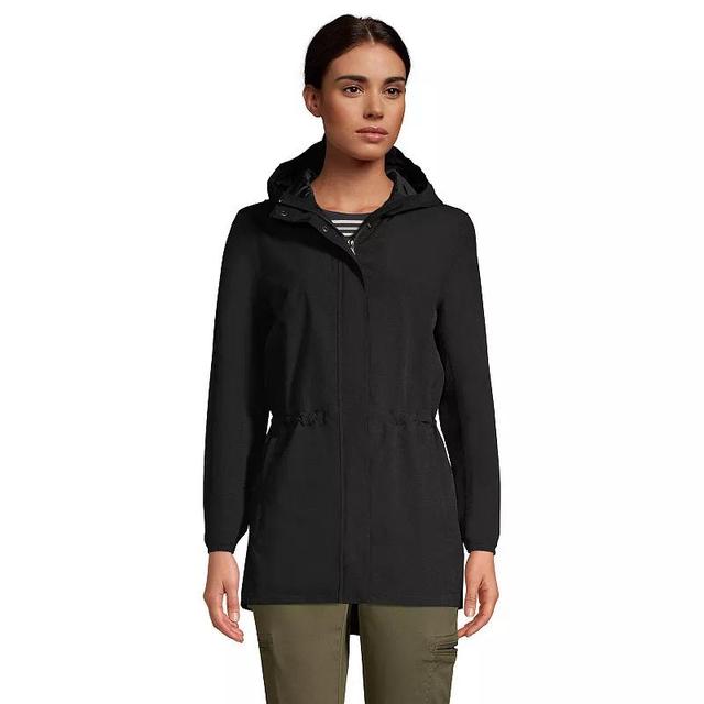 Womens Lands End Hooded Packable Raincoat Product Image