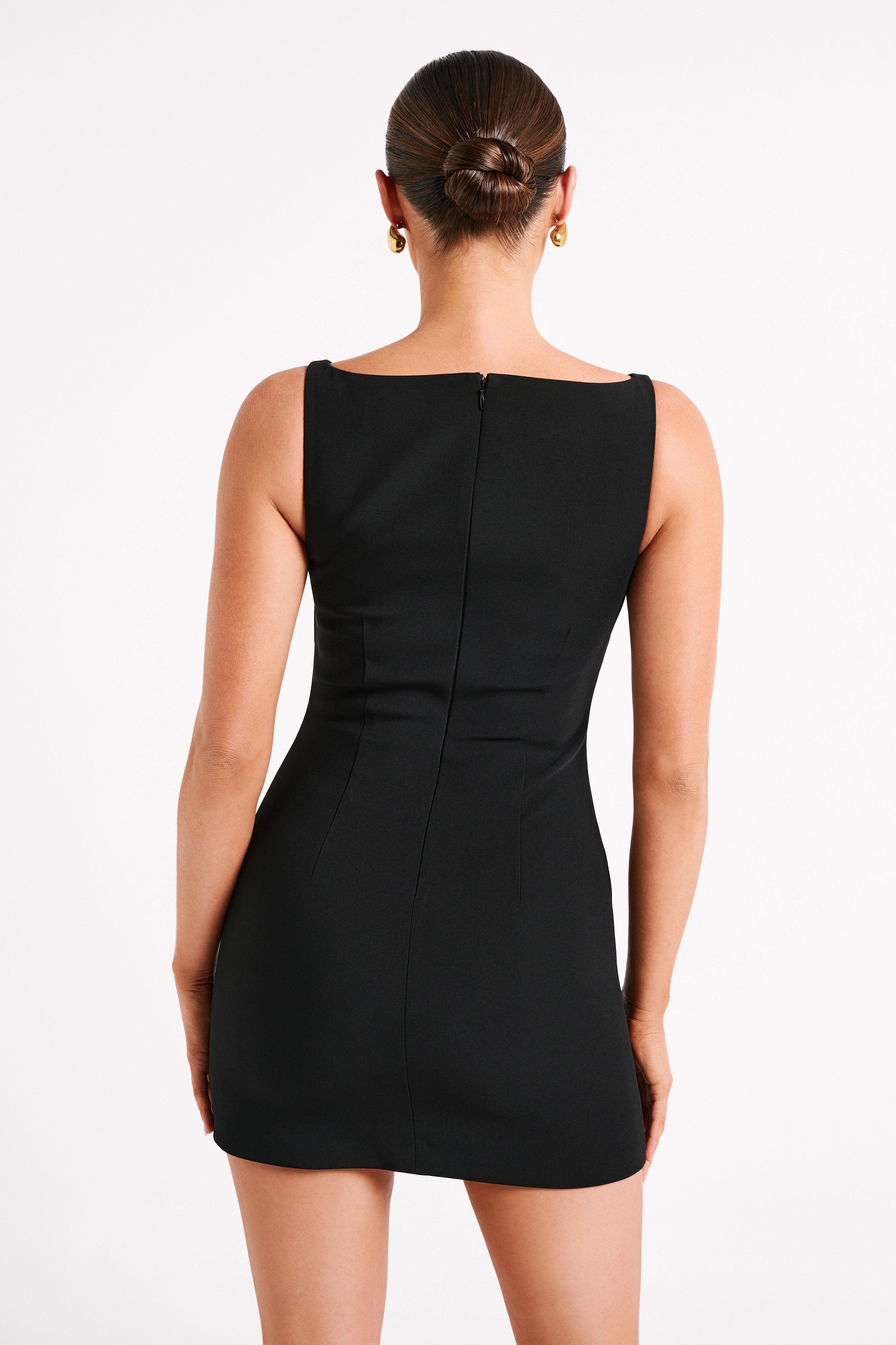 Angela Suiting Mini Dress - Black Product Image