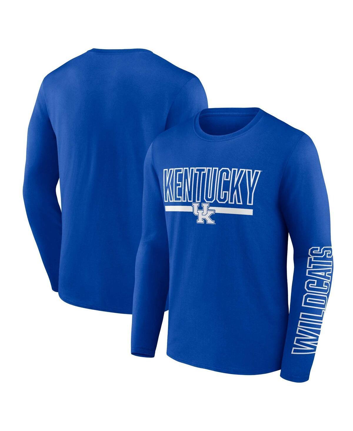 Mens Profile Royal Kentucky Wildcats Big & Tall Two-Hit Graphic Long Sleeve T-Shirt Product Image