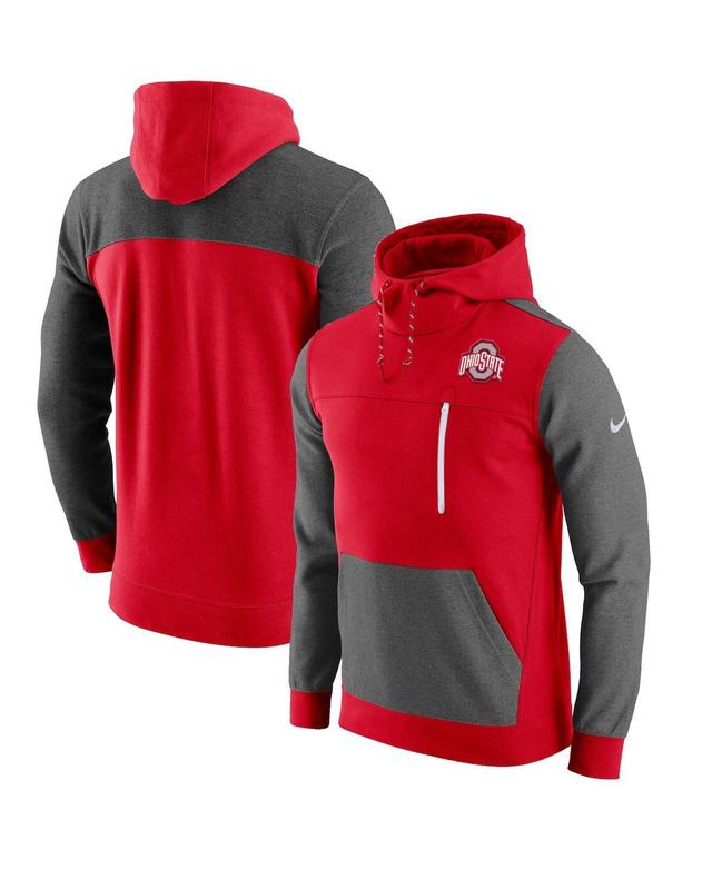 Mens Nike Scarlet Ohio State Buckeyes AV-15 2.0 Slim Fit Pullover Hoodie Product Image