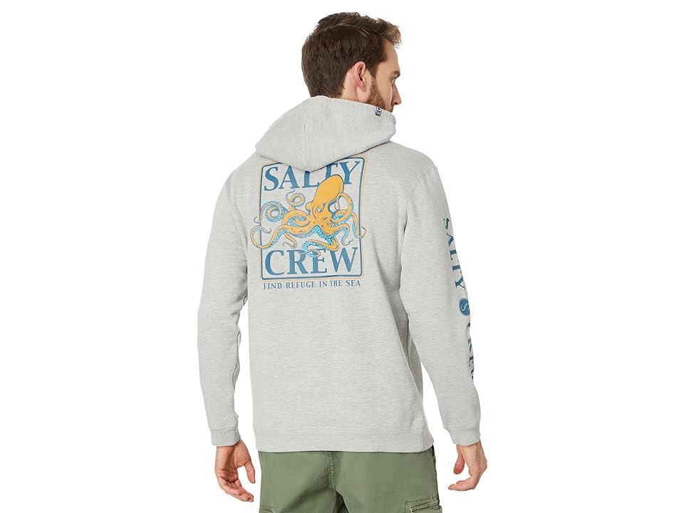 Salty Crew Ink Slinger Fleece Hoodie (Grey Heather) Men's Clothing Product Image