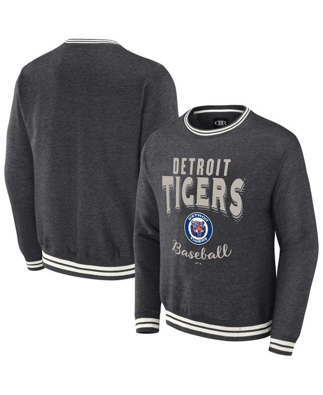 Mens Darius Rucker Collection by Fanatics Heather Charcoal Distressed Detroit Tigers Vintage Pullover Sweatshirt Product Image