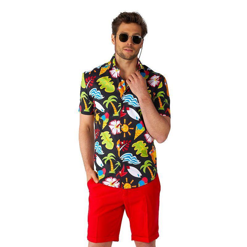 Mens OppoSuits Beach Button-Down Shirt Blue Product Image