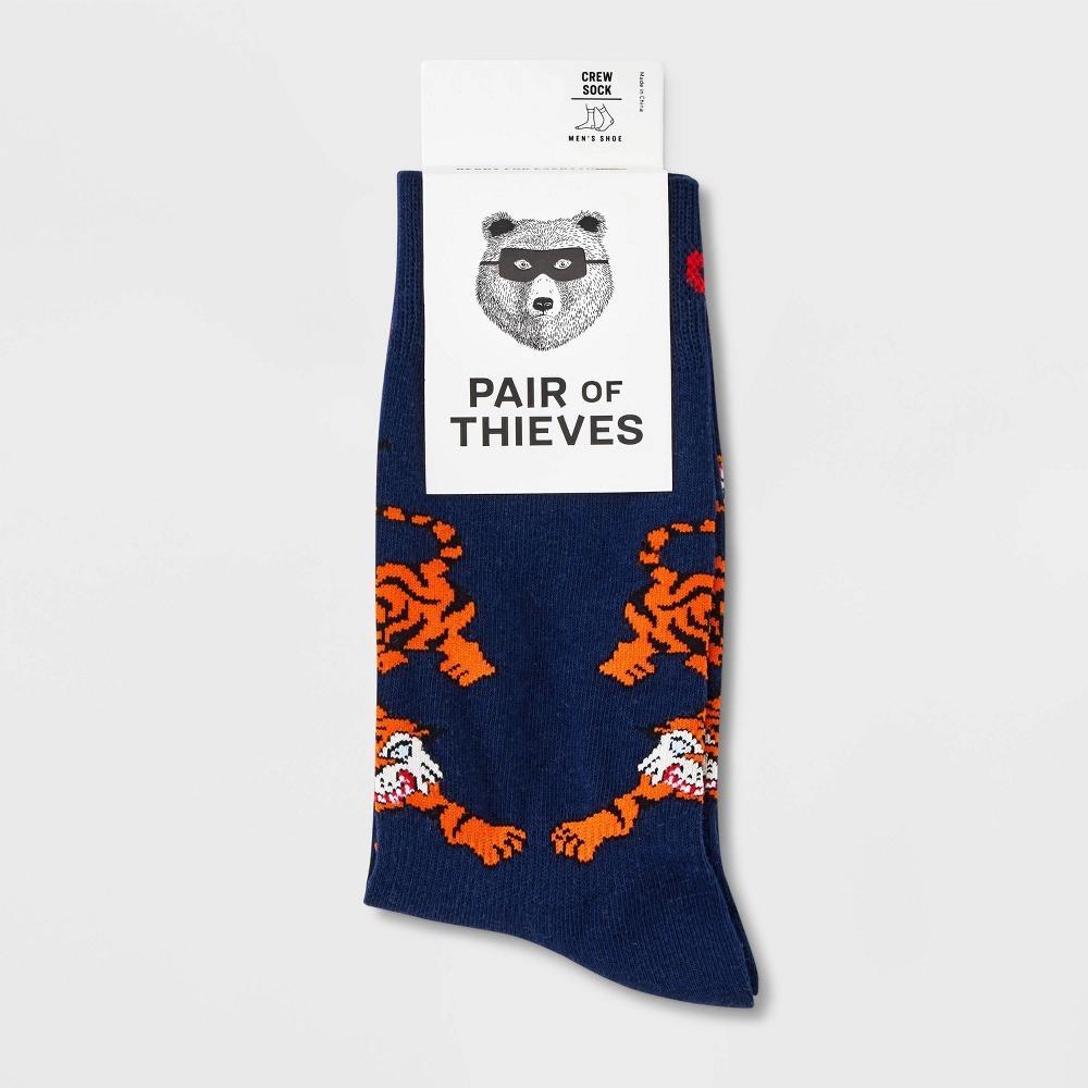 Pair of Thieves Mens Cushion Crew Socks - Navy Blue 6-12 Product Image