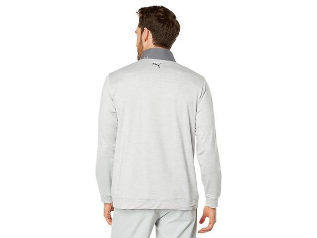 PUMA Golf Cloudspun Color-Block 1/4 Zip (Quiet Shade/High-Rise Heather) Men's Clothing Product Image