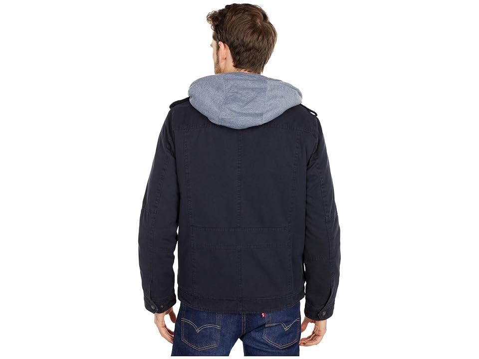 Levi's(r) Two-Pocket Hoodie with Zip Out Jersey Bib/Hood and Sherpa Lining Men's Sweatshirt Product Image