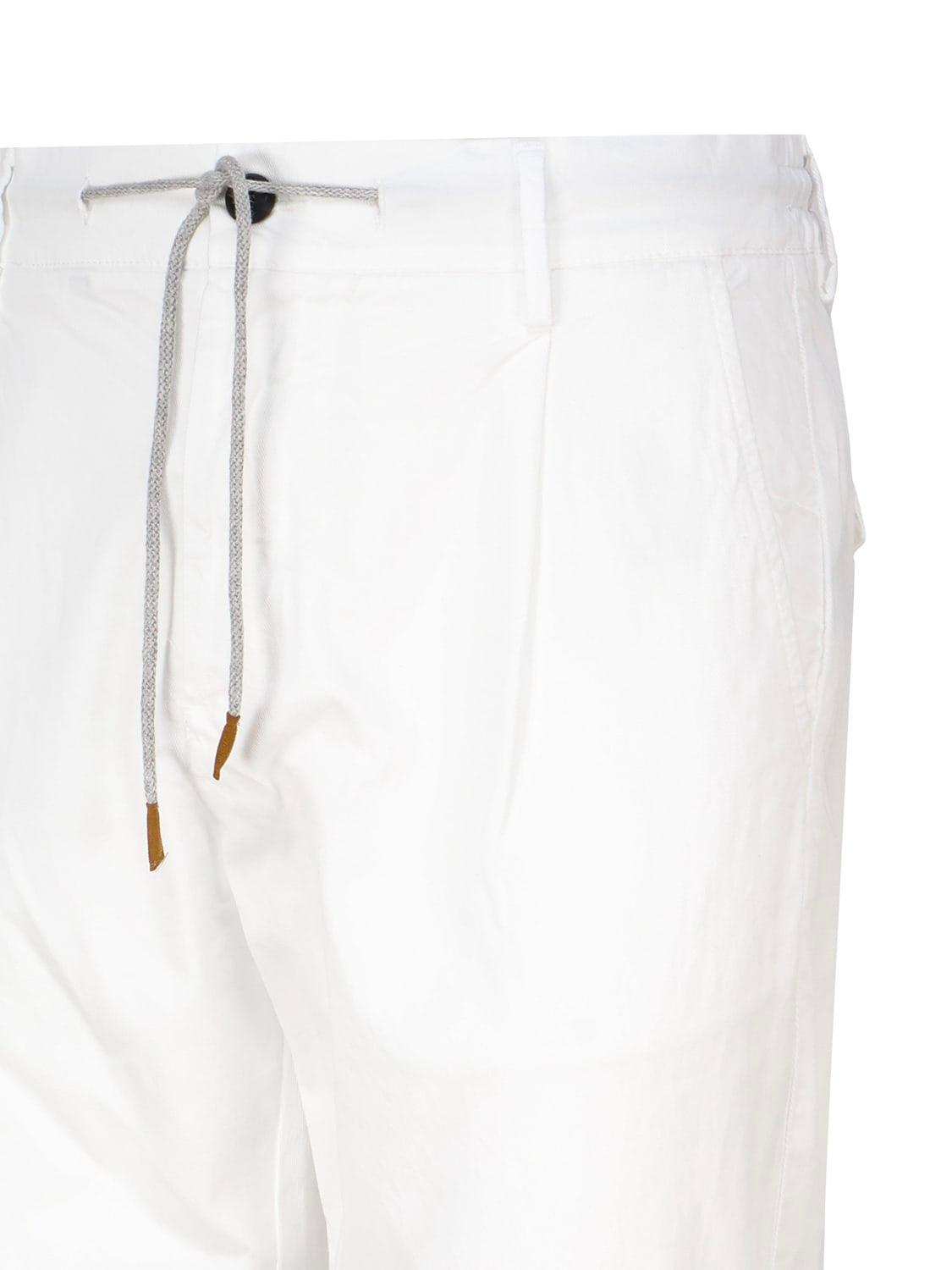 Drawstring Trousers In White Product Image