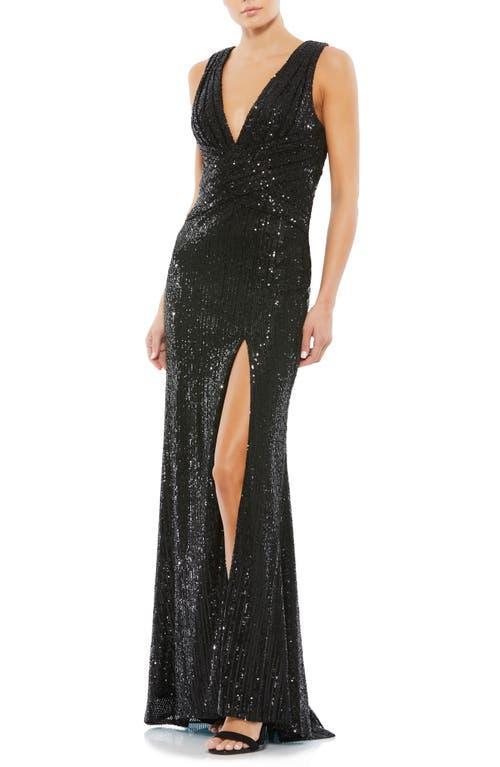 Mac Duggal Sparkle Sequin Sheath Gown Product Image