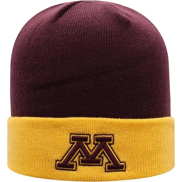 Mens Maroon and Gold Minnesota Golden Gophers Core 2-Tone Cuffed Knit Hat - Maroon Product Image