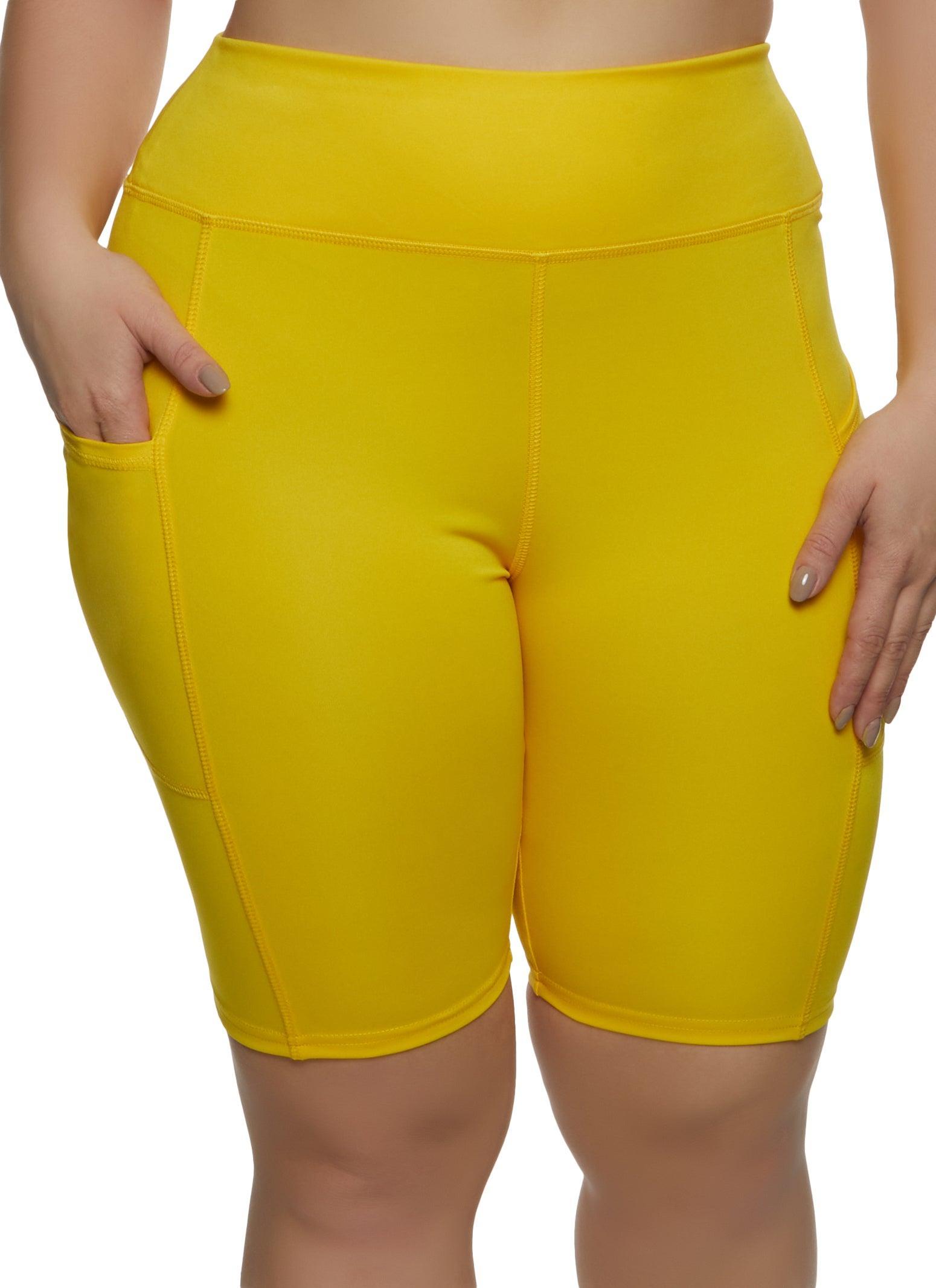 Womens Plus Size Basic Pocket Biker Shorts Product Image