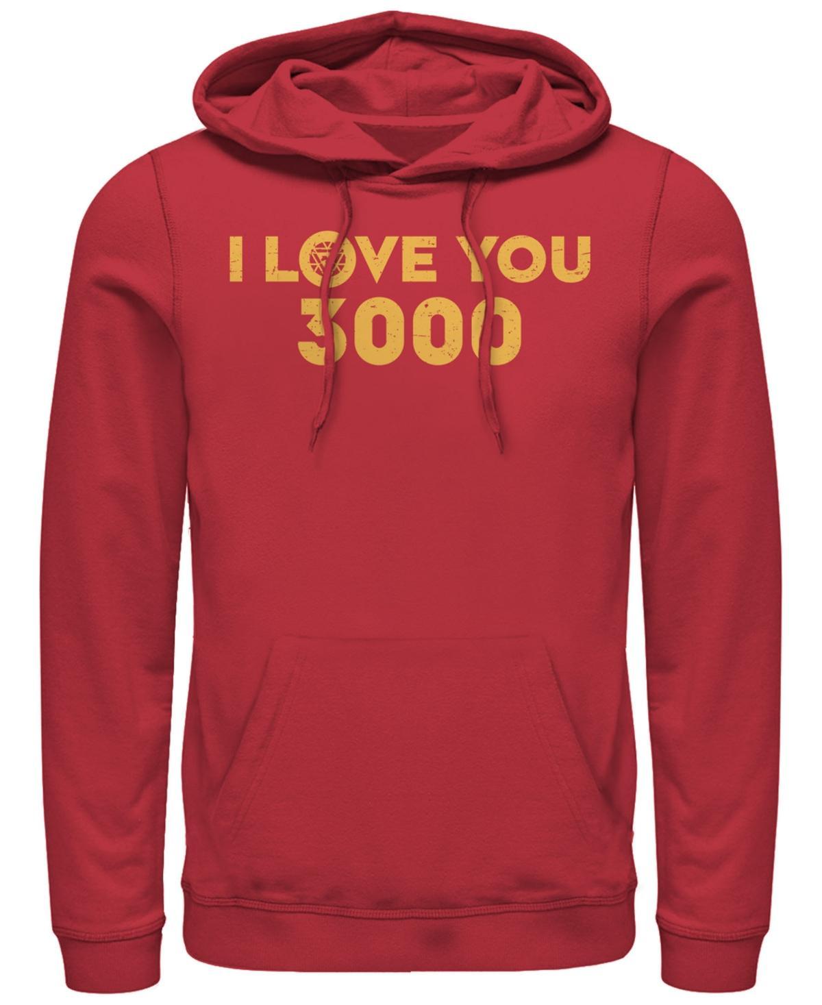 Marvel Mens Avengers Endgame Simple I Love You 3000 Iron Man, Pullover Hoodie Product Image