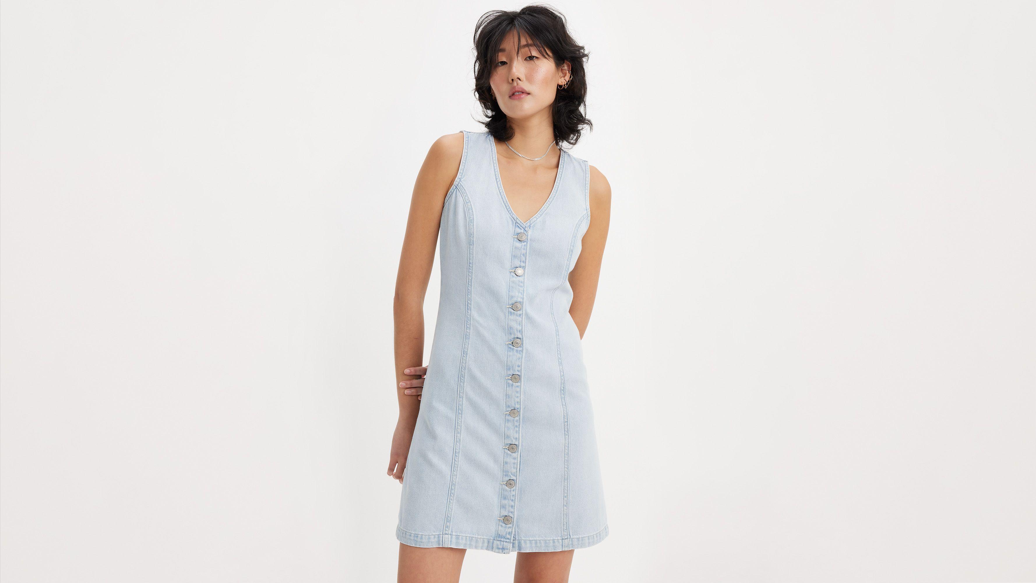 Thora Denim Mini Dress Product Image