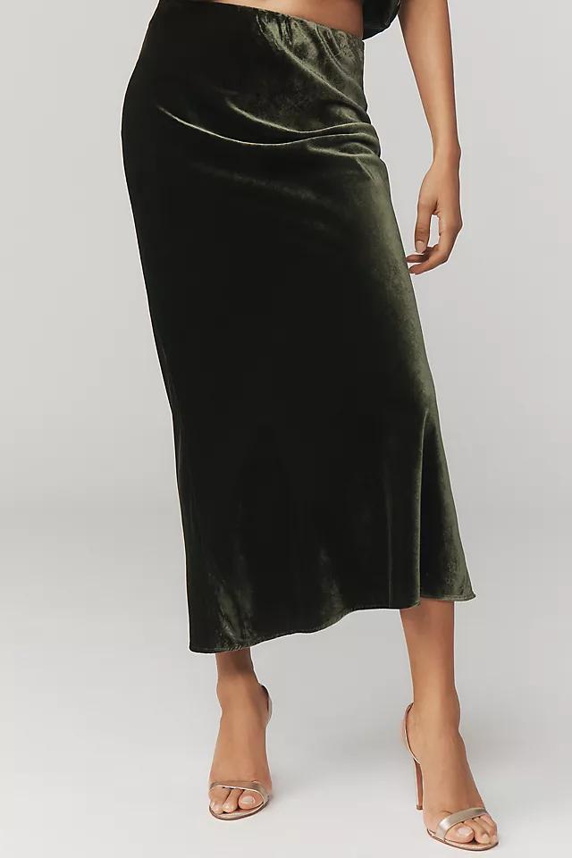 The Tilda Maxi Slip Skirt: Velvet Edition Product Image