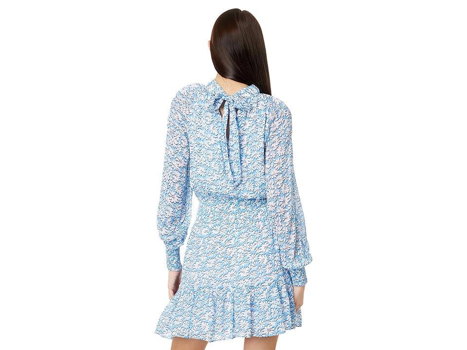 Lilly Pulitzer Ellielynn Long Sleeve Dress (Lunar Palm Beach Petals) Women's Dress Product Image