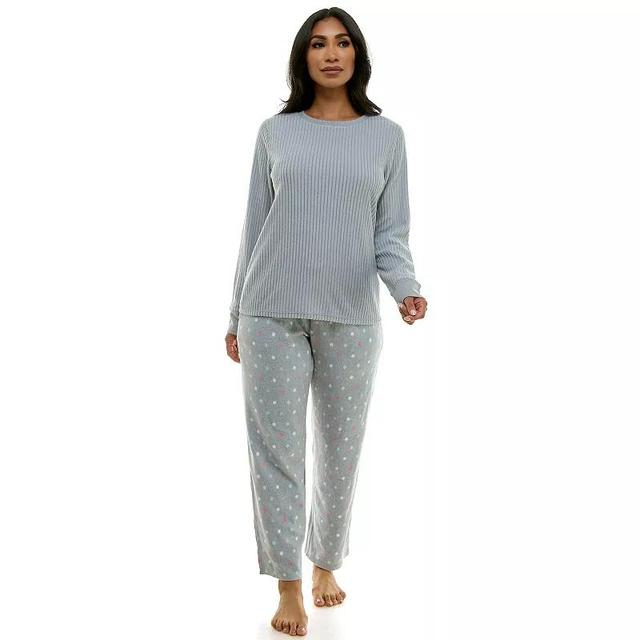 Petite Croft & Barrow 2-pc. Long Sleeve Pajama Top & Pajama Pants Sleep Set, Womens Product Image