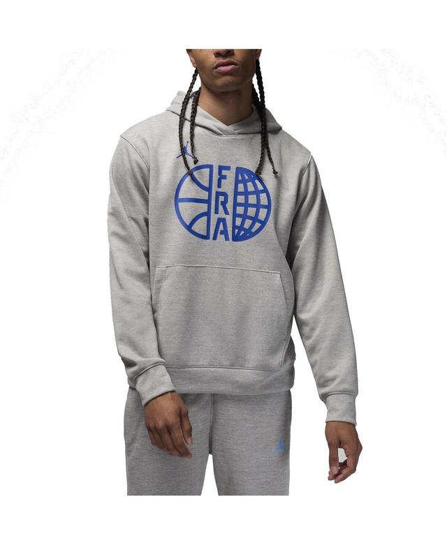 Nike Mens Gray France Basketball Authentic Practice Club Pullover Hoodie Product Image