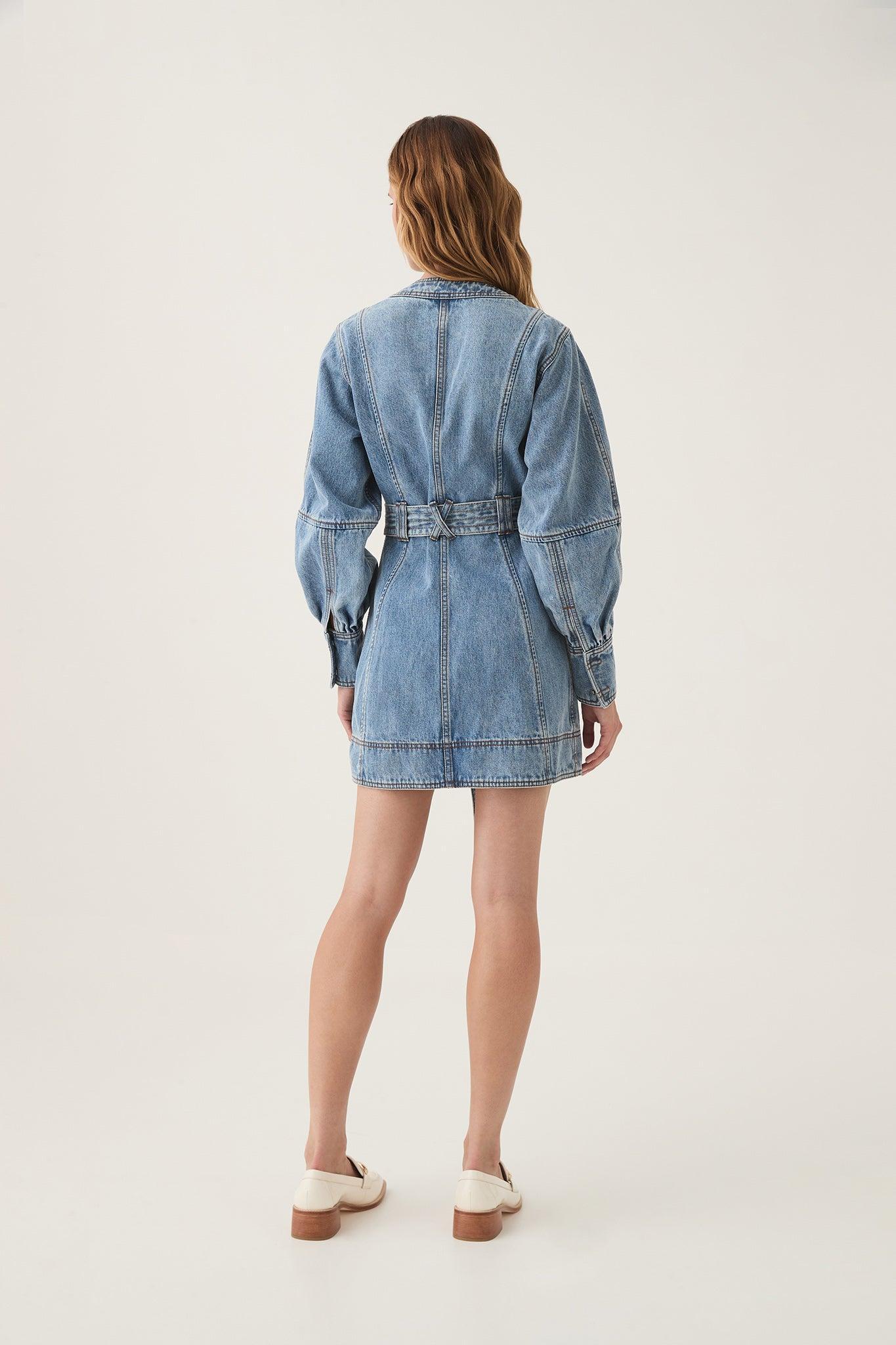 Outline Denim Mini Dress Product Image