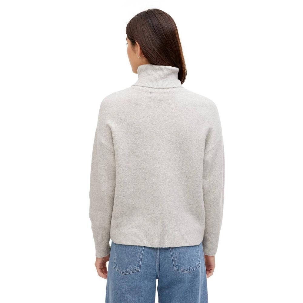 Women's "I'm More Of A Dog Person" Turtleneck Sweater - Heathered Gray - The Cuddle Collab - M Product Image