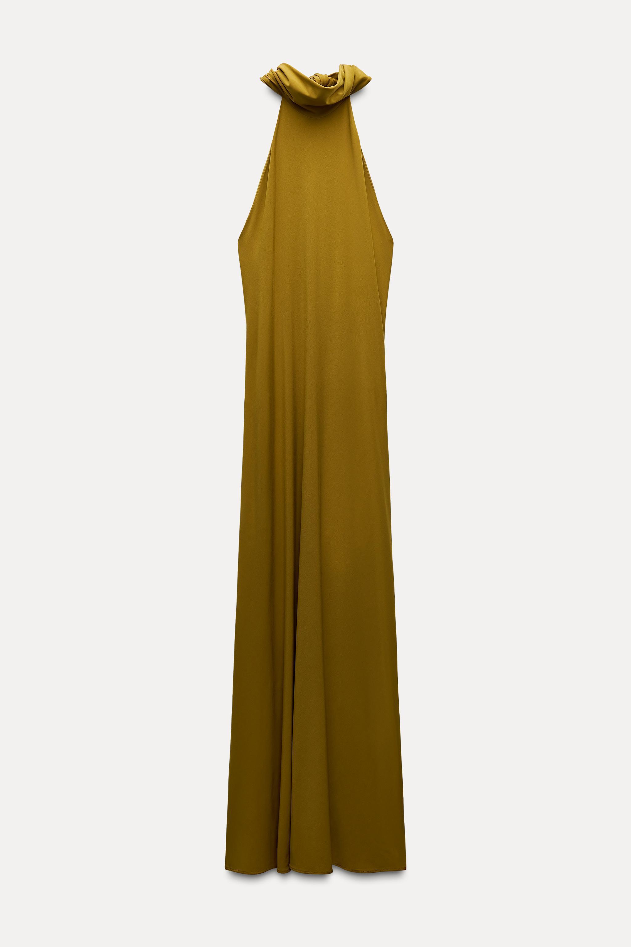 LONG OPEN BACK HALTER DRESS Product Image