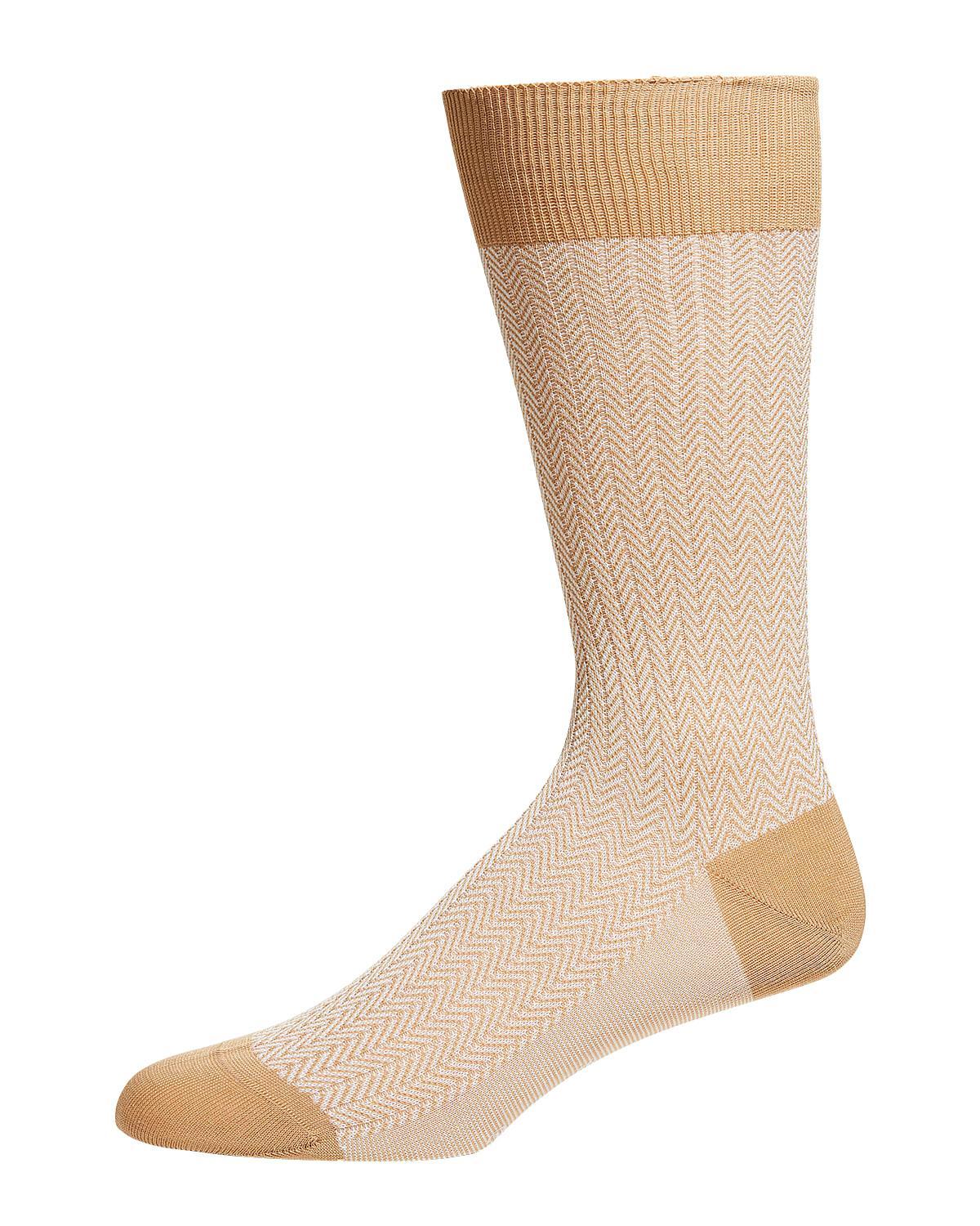 Mens Fabian Chevron Pattern Egyptian Cotton Socks Product Image