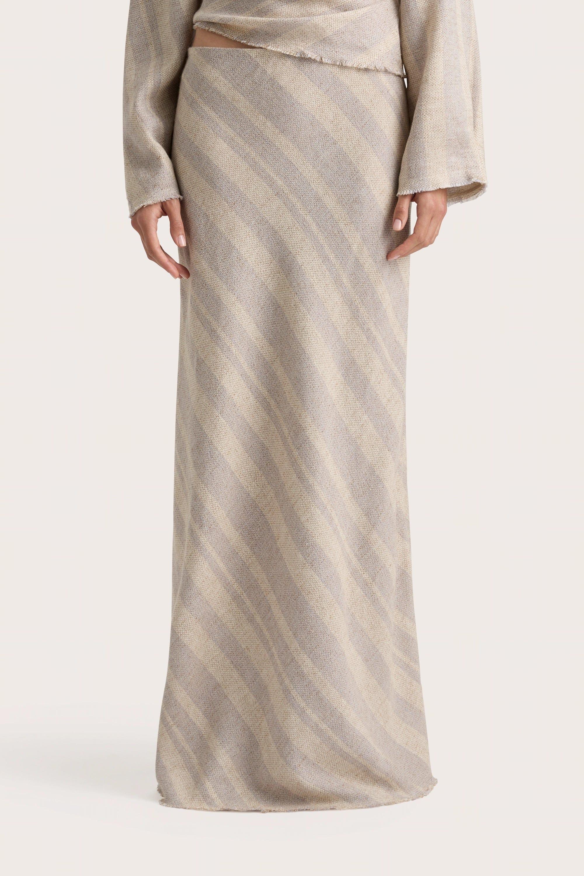 Sao Paulo Skirt Sand Sky Stripe Product Image