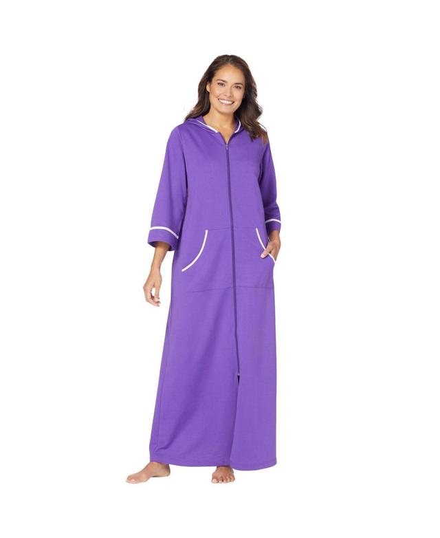 Dreams & Co. Womens Long French Terry Robe Product Image