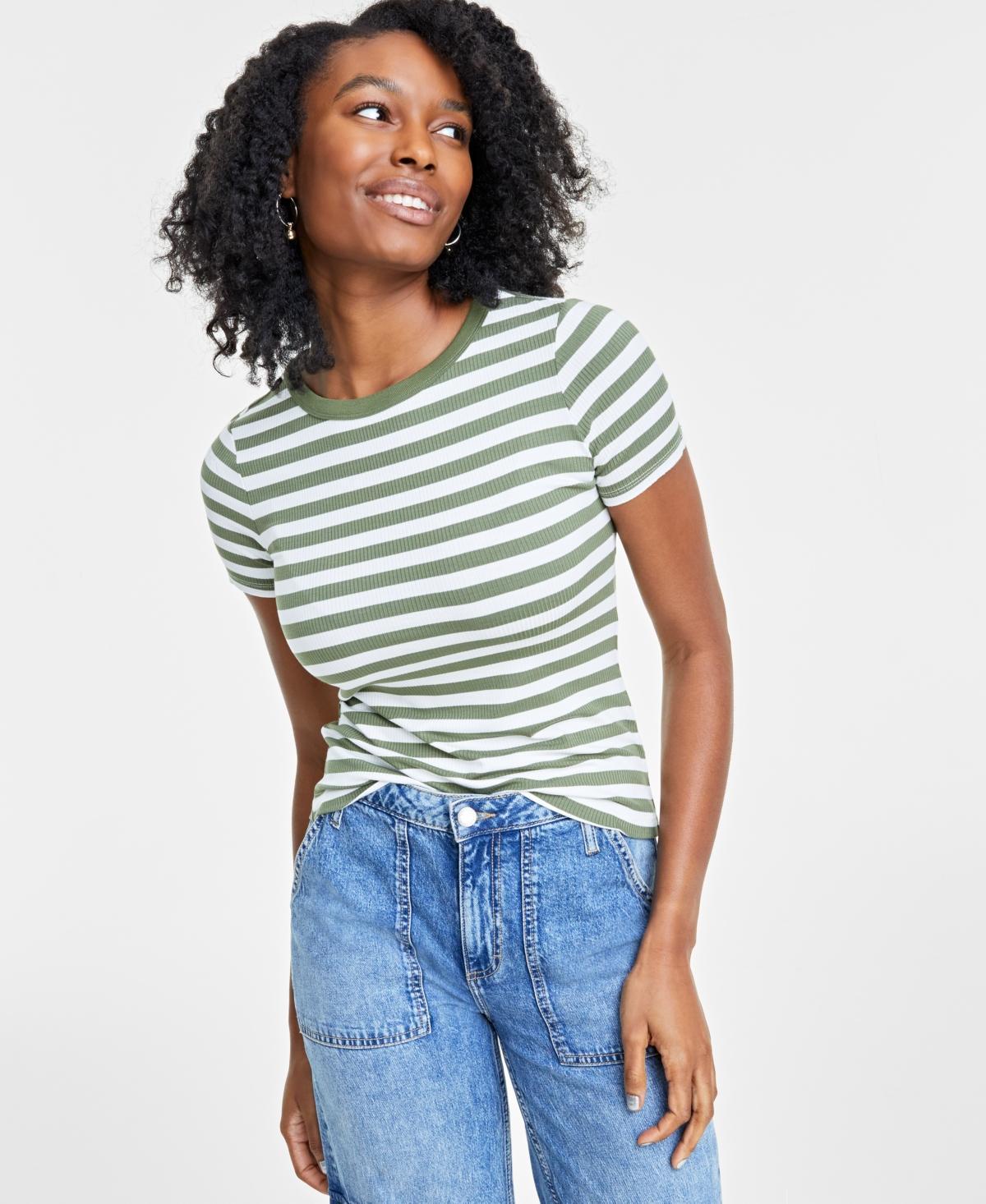 On 34th Womens Ribbed T-Shirt, Xxs-4X, Created for Macys Product Image