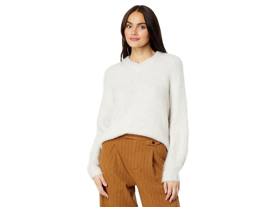 Madewell Brushed Ralph V-Neck Pullover (Heather Graphite) Women's Clothing Product Image