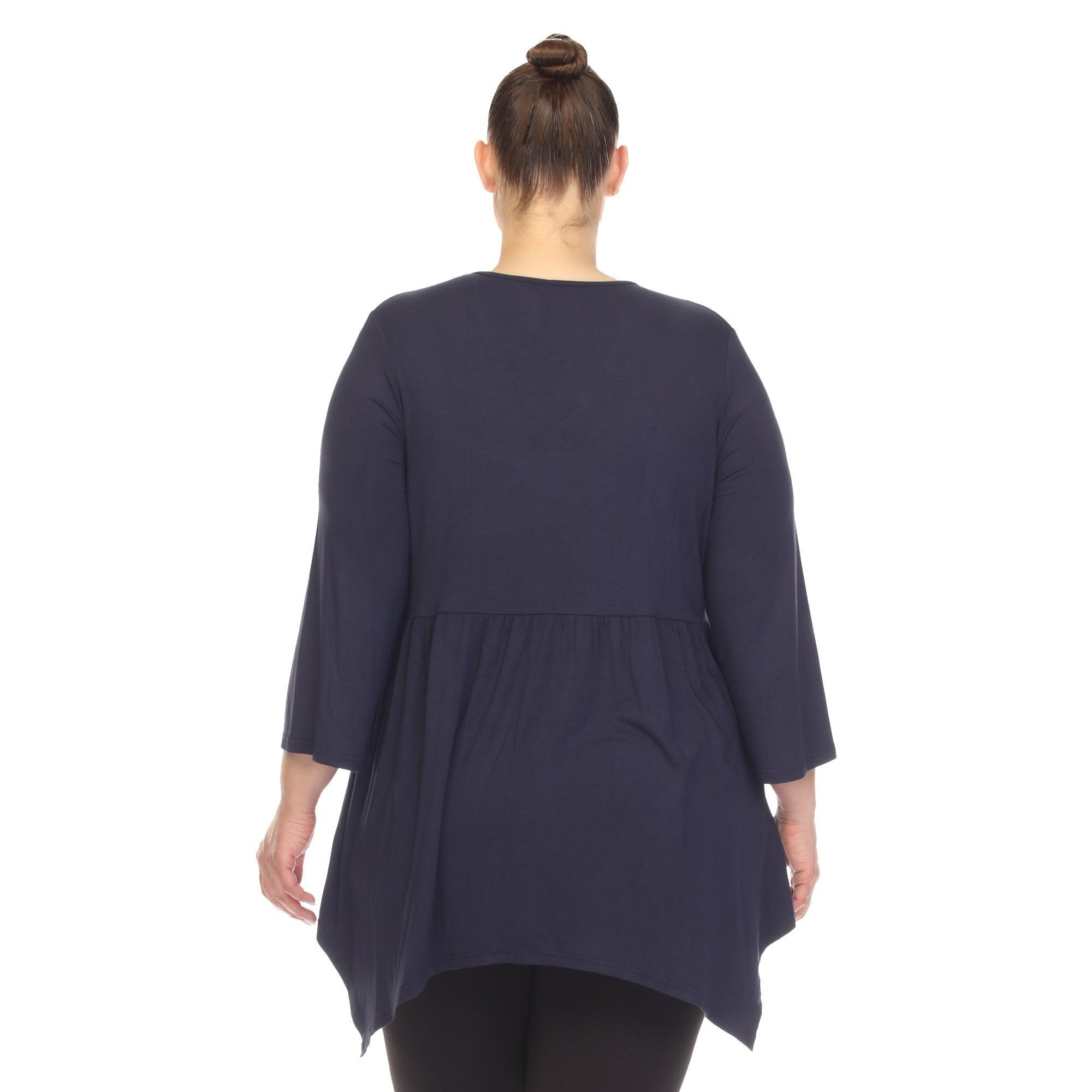 Empire Waist V-Neck Tunic Top - Plus Product Image