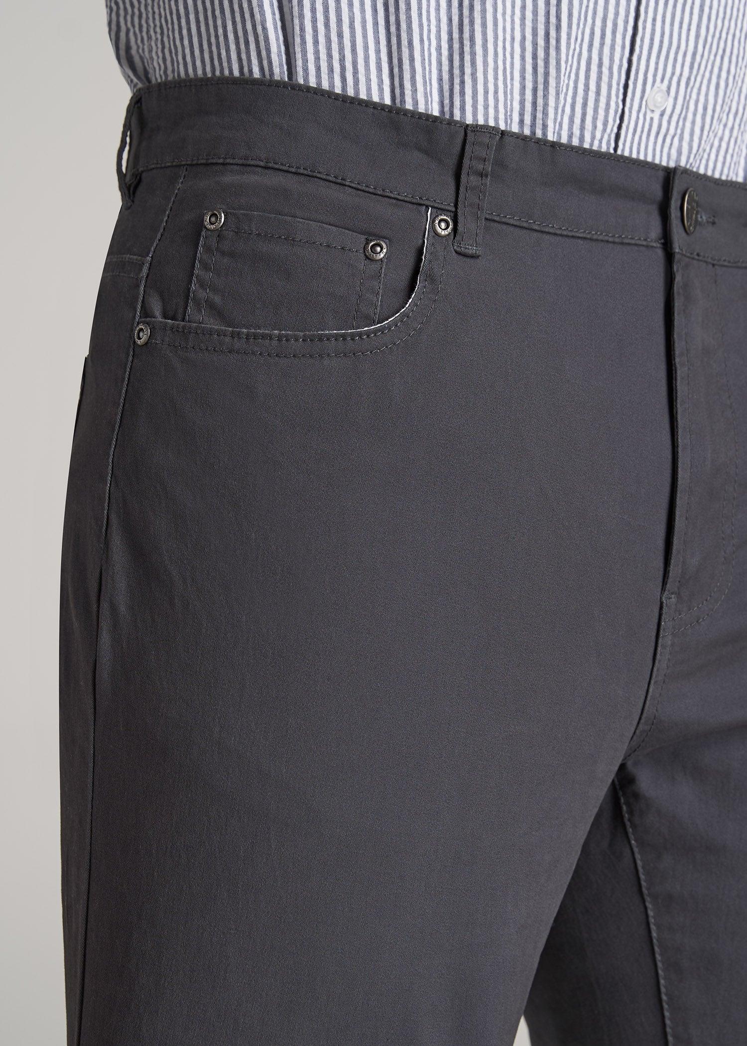 Dylan SLIM FIT Five-Pocket Pants For Tall Men in Iron Grey Male Product Image