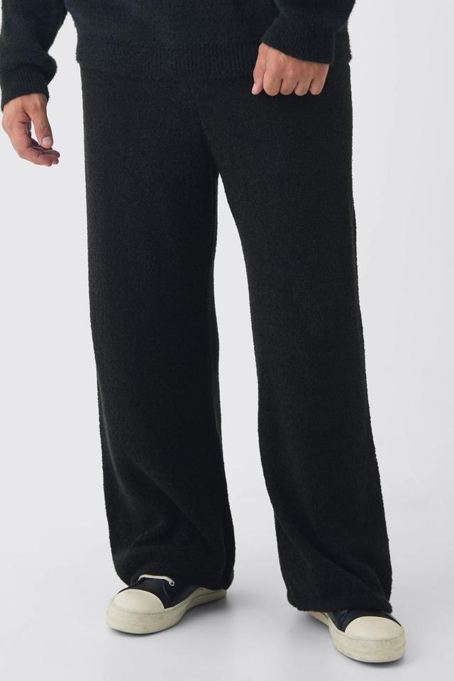 Plus Fluffy Knit Relaxed Fit Sweatpants | boohooMAN USA Product Image