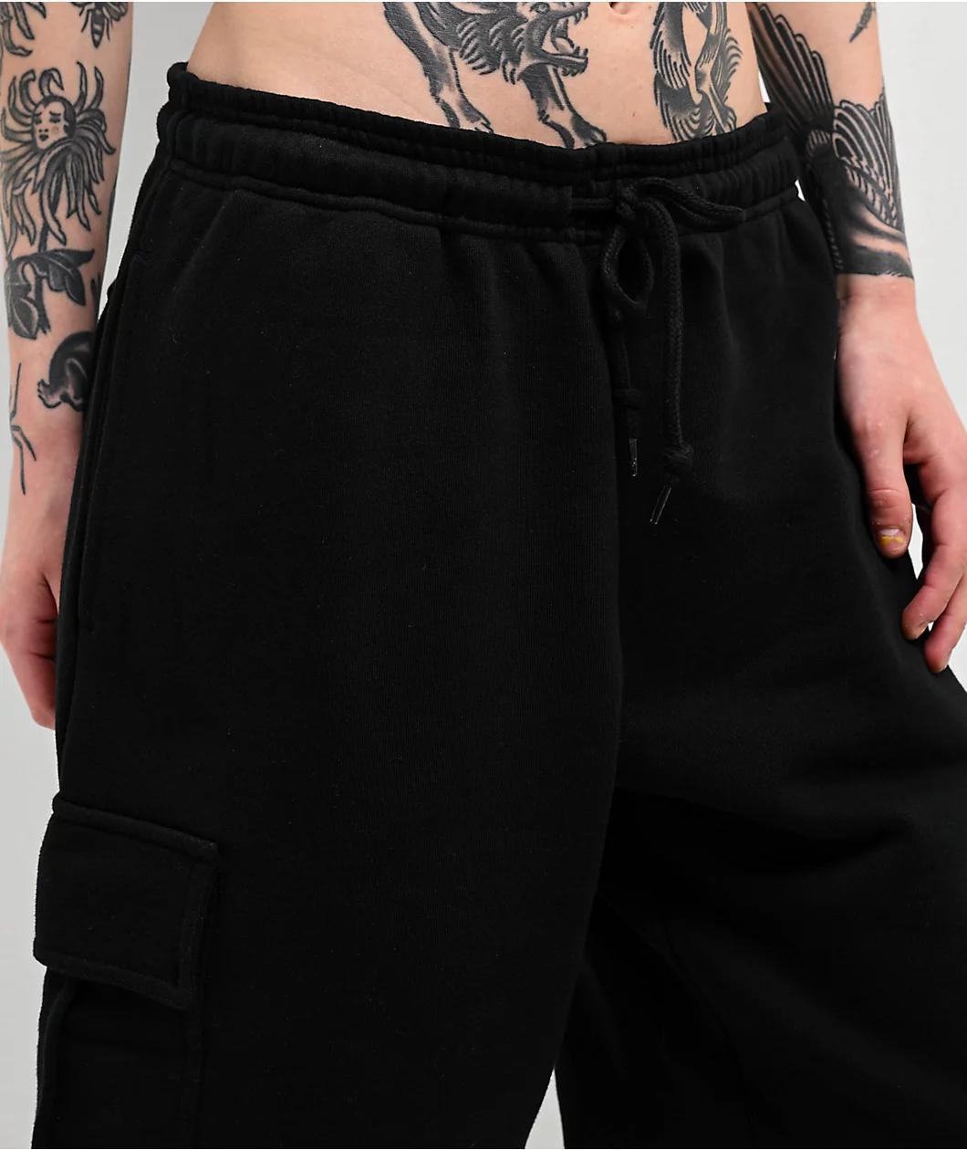 Ninth Hall Fundamentals Morgan Black Cargo Sweat Shorts Product Image