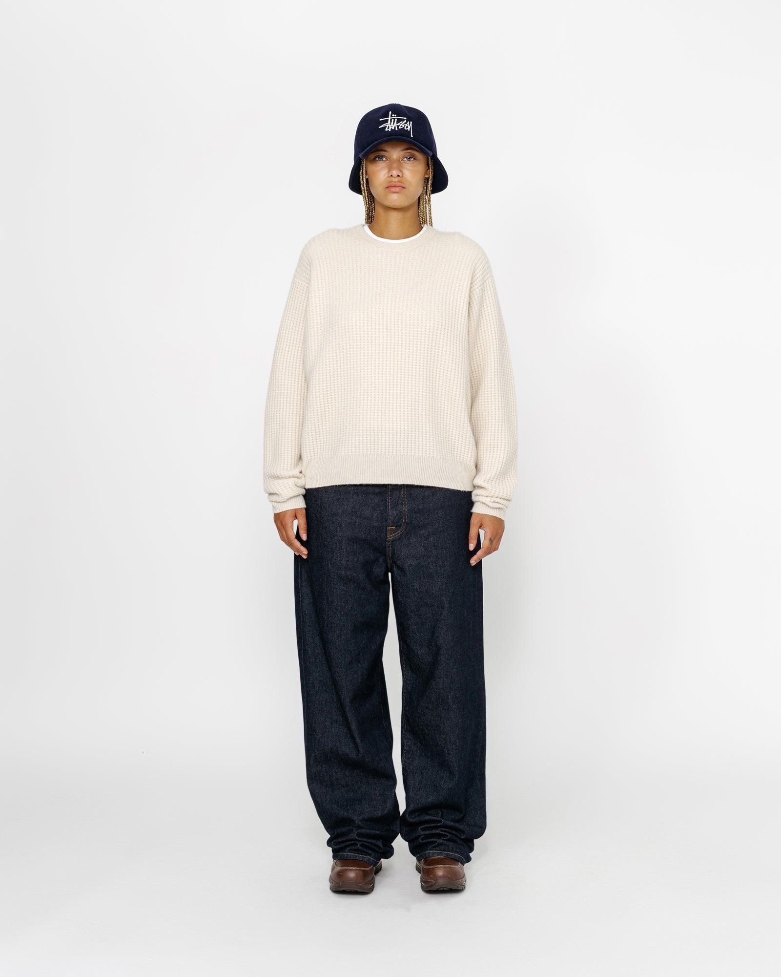 WAFFLE KNIT CASHMERE CREW Male Product Image