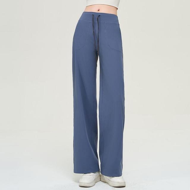 High Waist Plain Wide Leg Sweatpants Product Image