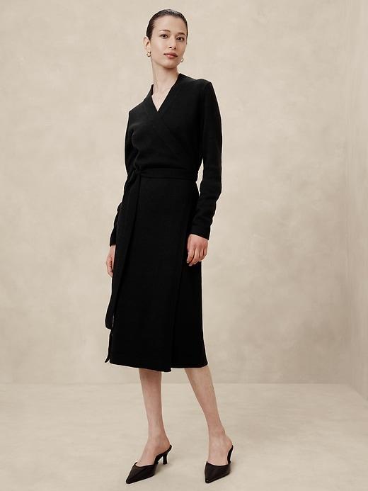 Wrap Midi Sweater Dress Product Image