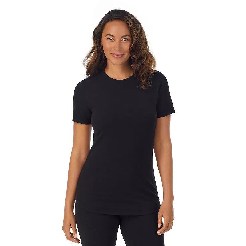 Womens Cuddl Duds Cottonwear Short Sleeve Top Product Image