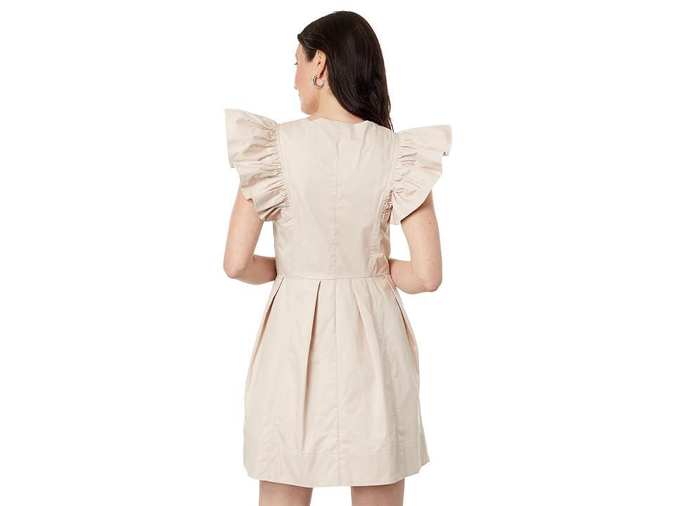 en saison Leighton Mini Dress (Stone Beige) Women's Clothing Product Image