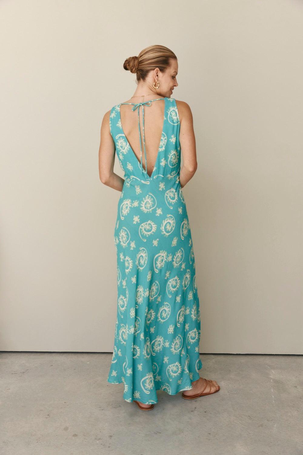 Monette Bias Cut Maxi Dress Grandiflora Product Image