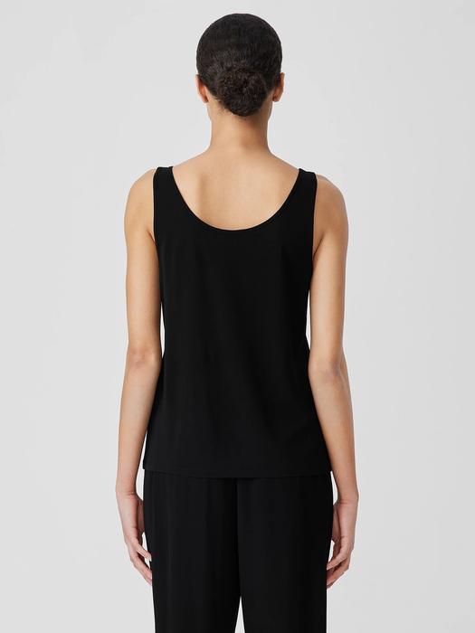 Stretch Silk Jersey Scoop Neck Tank Product Image