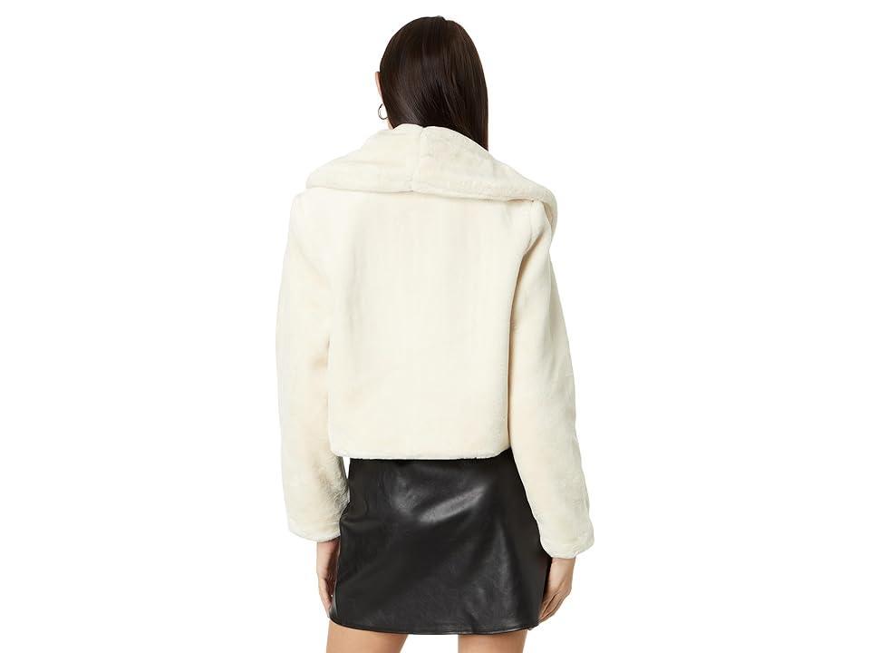 Blank NYC Faux Fur Cropped Jacket (Snow Queen) Women's Clothing Product Image