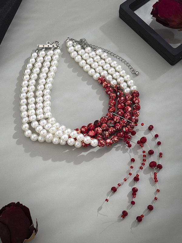 Original Stylish Beads Tasseled Halloween Necklaces Accessories Product Image