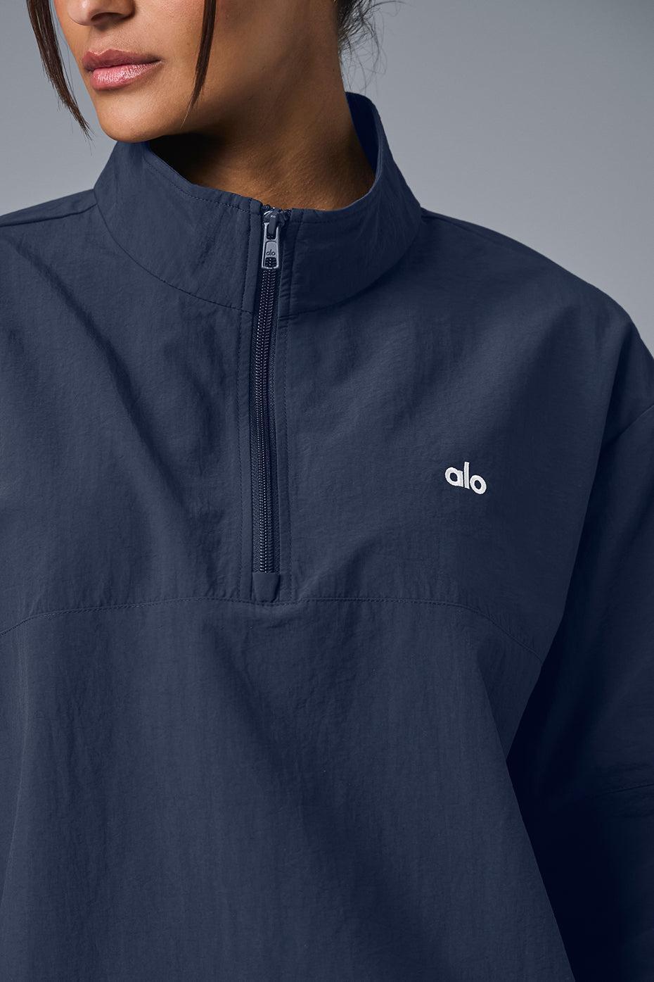 Light Weight Takeaway Track Pullover - Navy Product Image