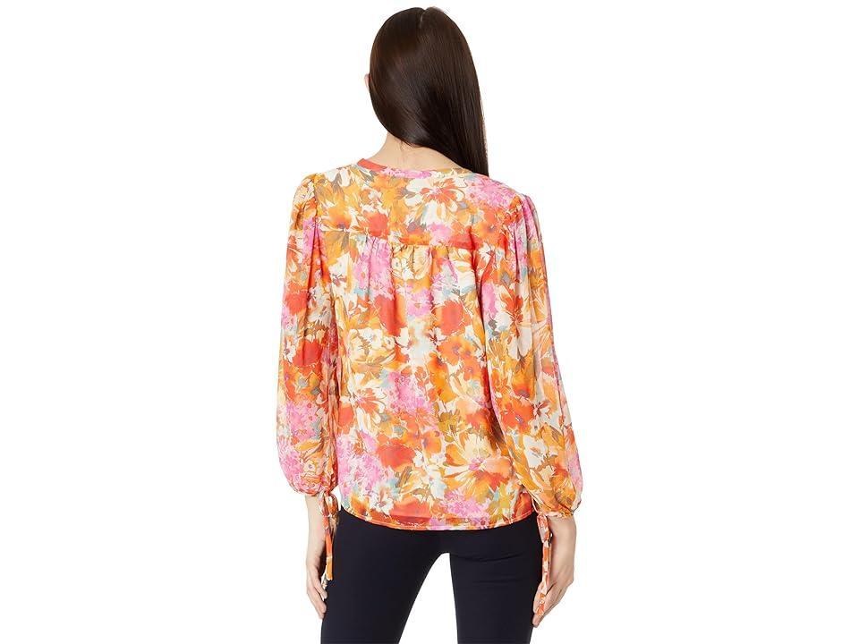 Vince Camuto Floral Print Ruffle Top Product Image