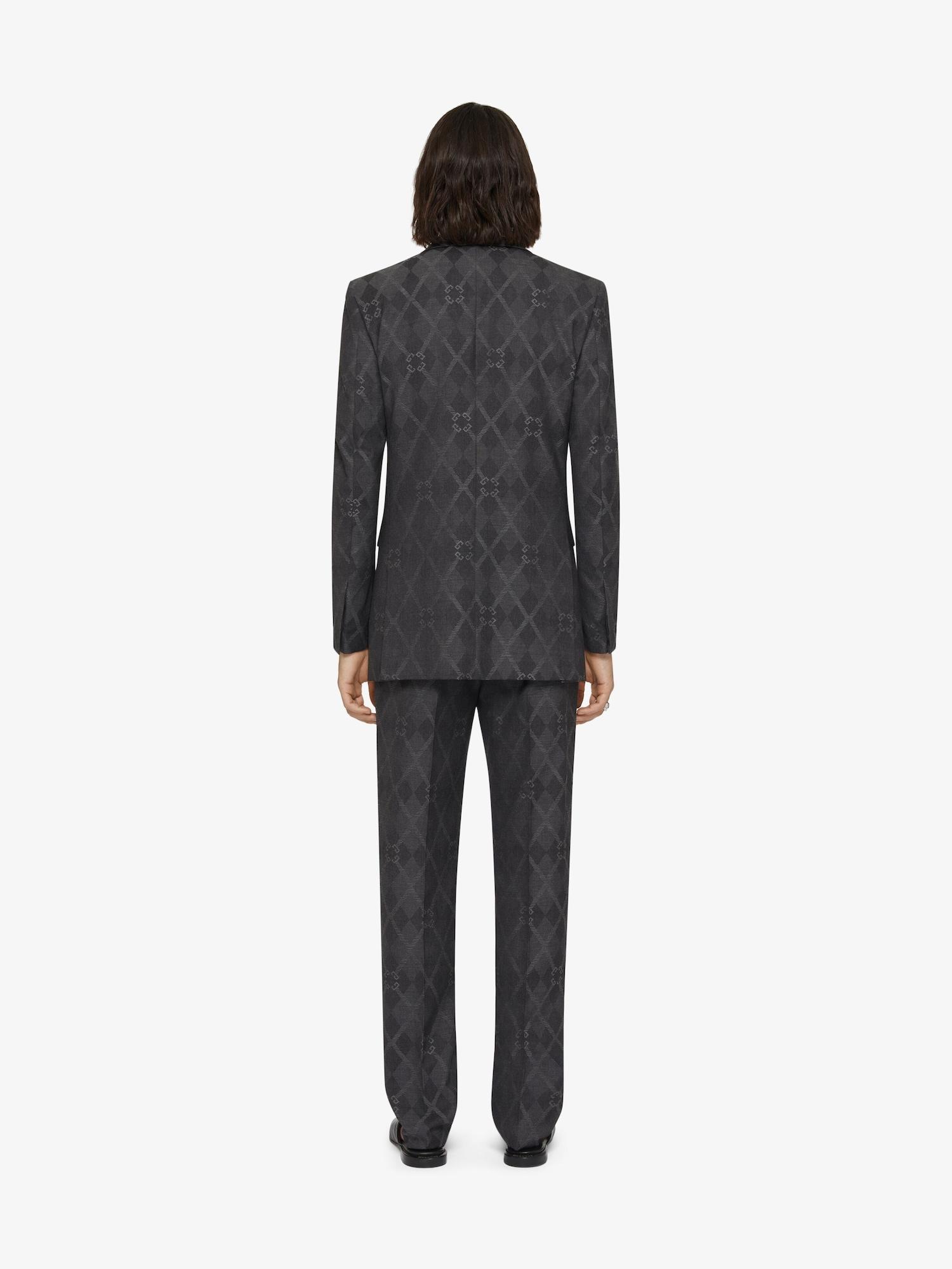 Slim fit jacket in monogram 72 jacquard Product Image